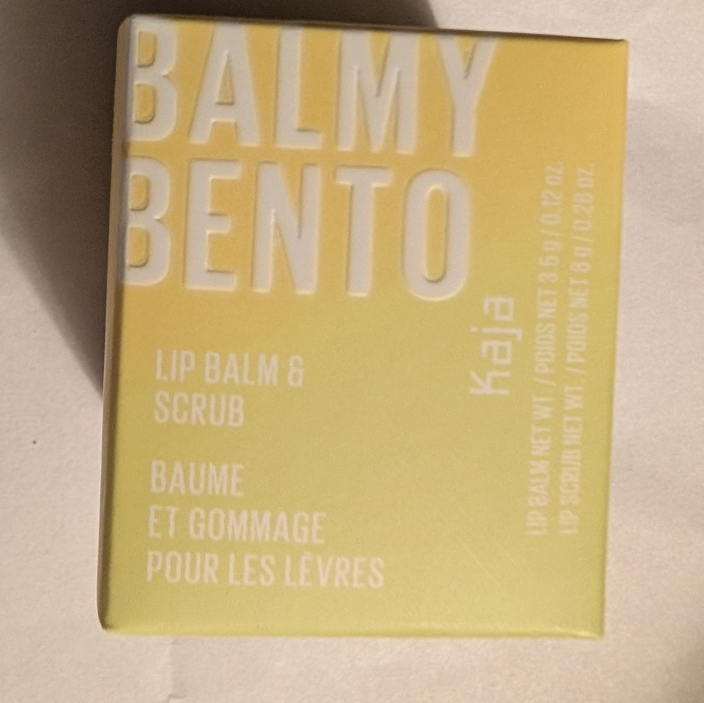 KAJA Balmy Bento Lip Balm + Scrub VEGAN - 01 Piña Colada/Transparent NEW IN BOX